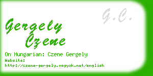 gergely czene business card